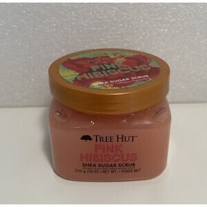 Tree Hut PINK HIBISCUS Shea Sugar Scrub 18 oz Hydrating Exfoliating